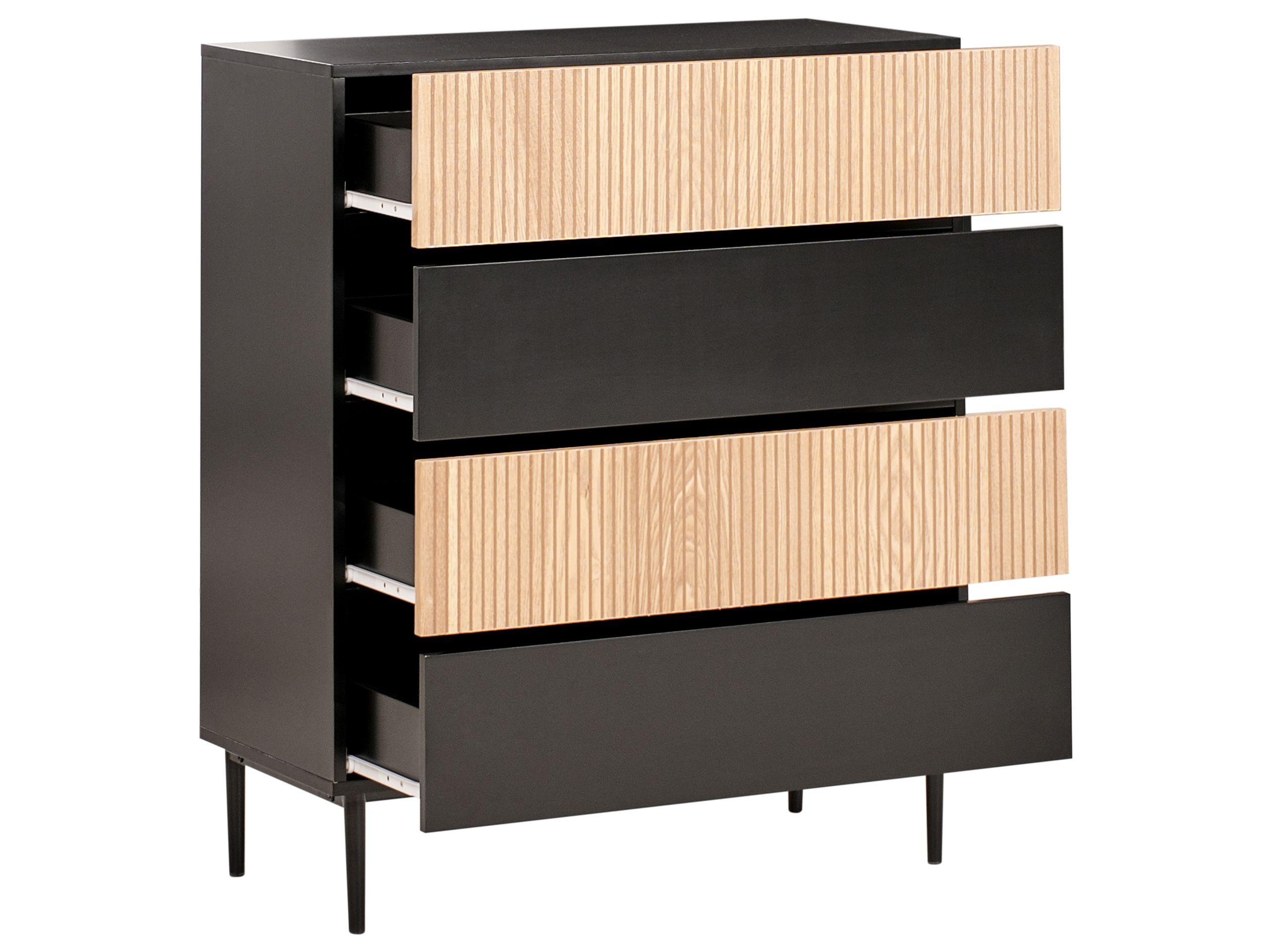 Beliani Cassettiera 4 cassetti en Fibra a media densità (MDF) Moderno BLYTHE  