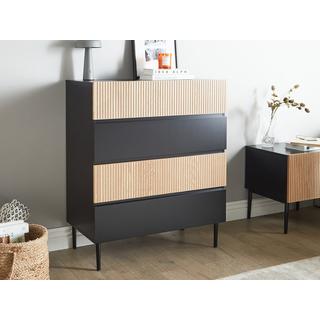 Beliani Cassettiera 4 cassetti en Fibra a media densità (MDF) Moderno BLYTHE  