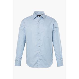 JP1880  Camicia a righe dalla vestibilità moderna con maniche lunghe e colletto ad apertura inglese, fino alla tg. 8XL 