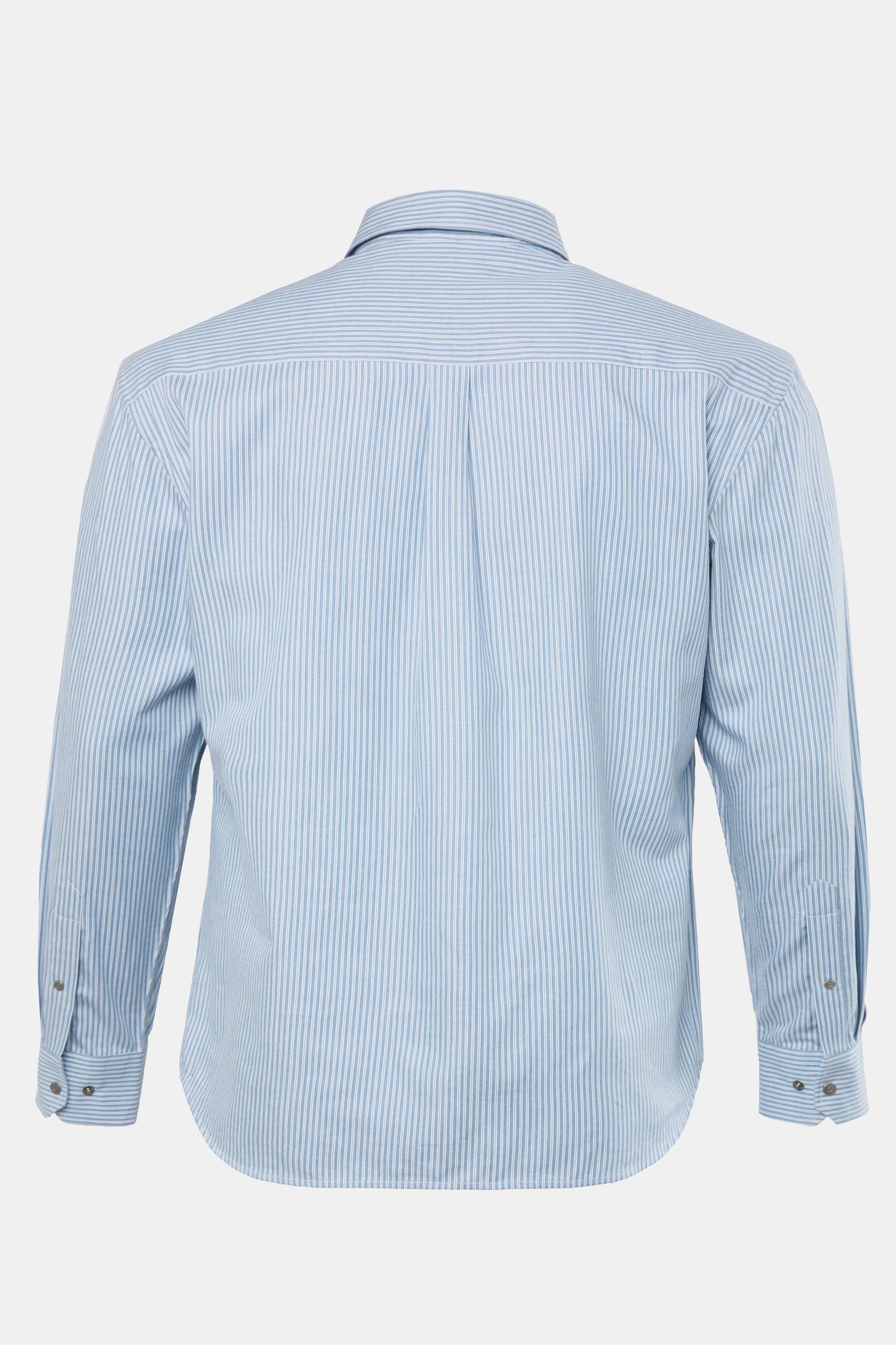 JP1880  Camicia a righe dalla vestibilità moderna con maniche lunghe e colletto ad apertura inglese, fino alla tg. 8XL 