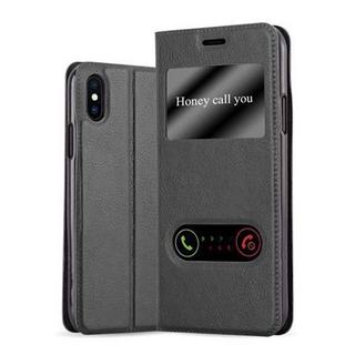 Cadorabo  Housse compatible avec Apple iPhone X / XS - Coque de protection avec fermeture magnétique, fonction de support et 2 fenêtres de visualisation 