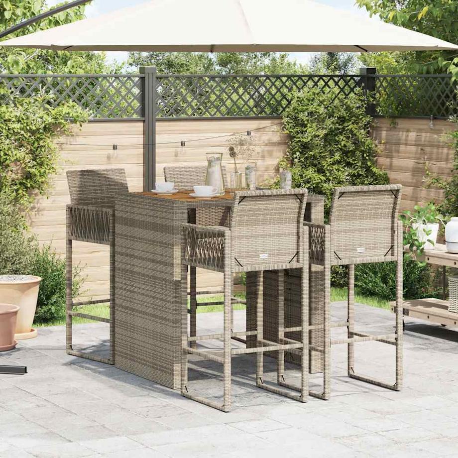 VidaXL Ensemble de bar de jardin rotin synthétique  