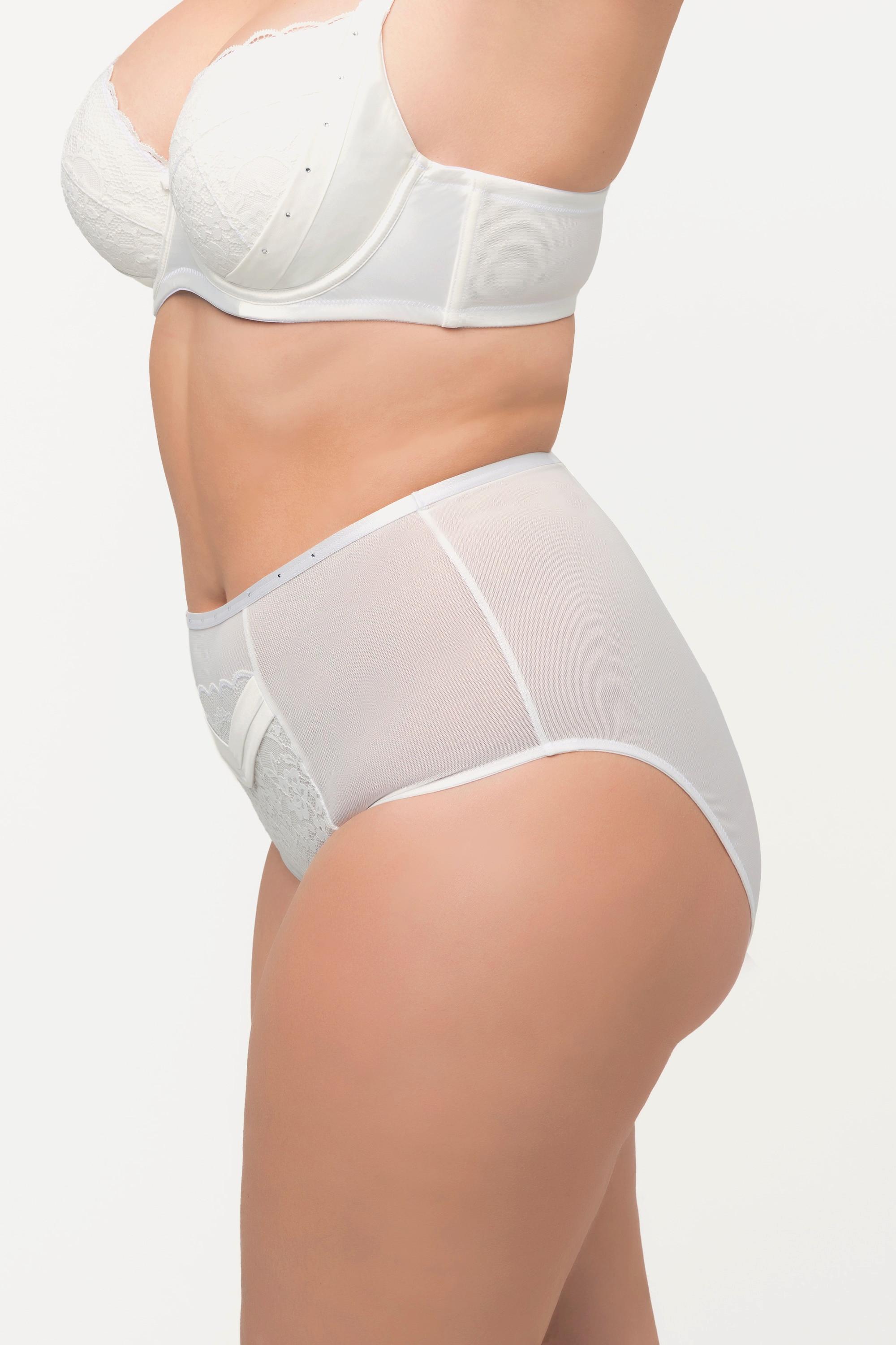 Ulla Popken  Culotte maxi shapewear à empiècement en dentelle et strass 