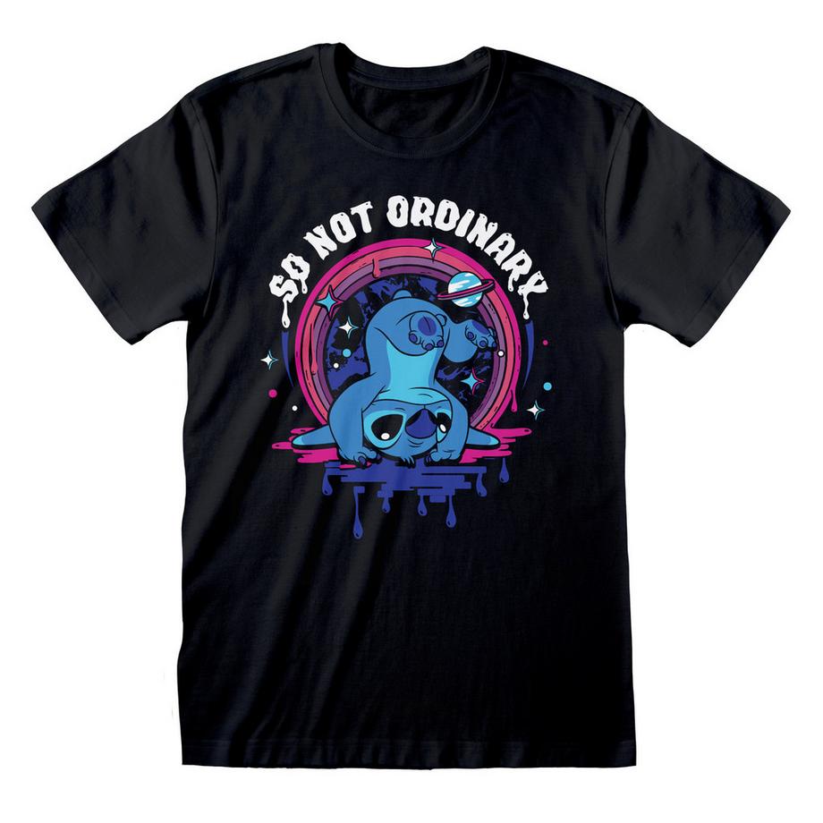 Lilo & Stitch Not Ordinary T-Shirt Stampata Vestibilità Regolare  