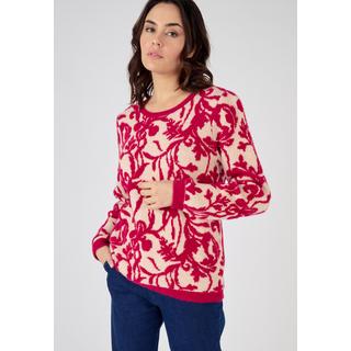 Damart  Pull jacquard et fil poilu 