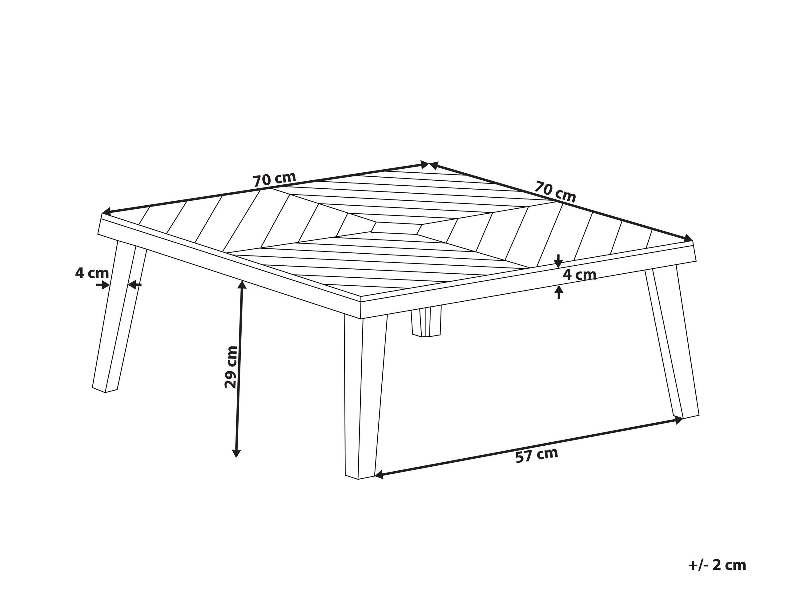 Beliani Table basse en Acacia Moderne BARATTI  