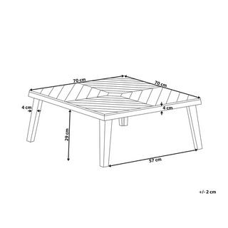 Beliani Couchtisch aus Akazienholz Modern BARATTI  