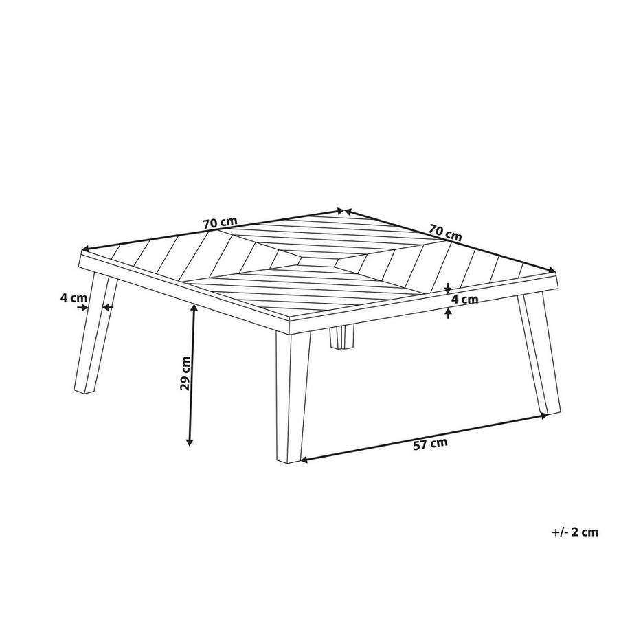 Beliani Outdoor Couchtisch aus Akazienholz  BARATTI  