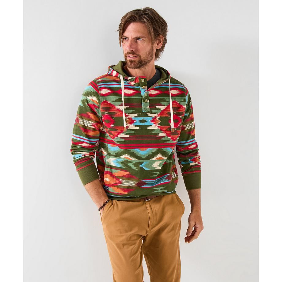 Joe Browns Kontrast Hoodie mit Aztekenmuster  