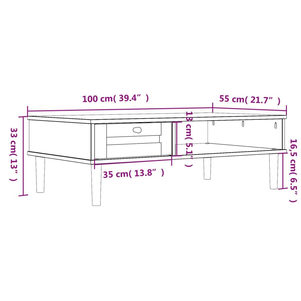 VidaXL Table basse bois  