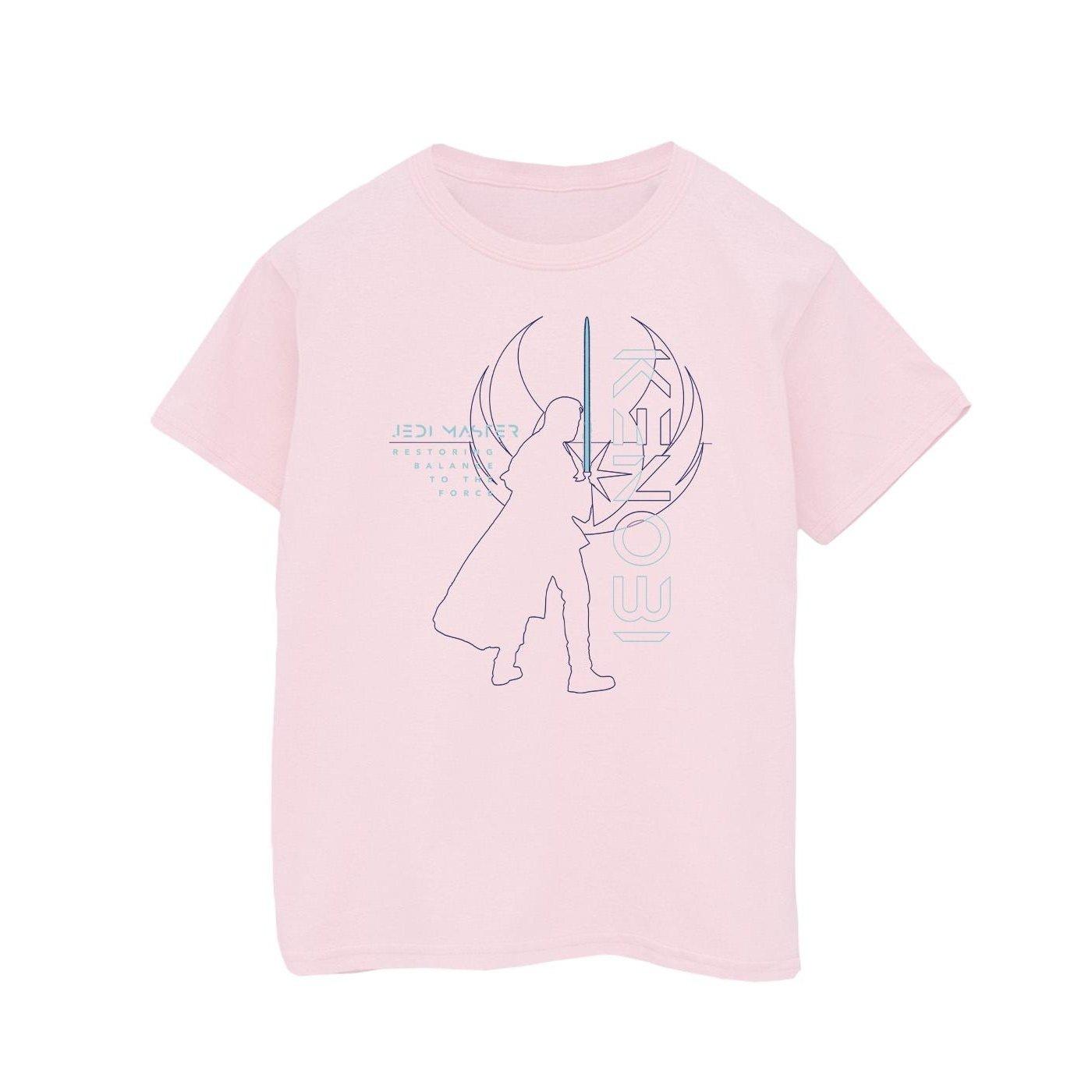 Image of Obiwan Kenobi Jedi Master Balance Tshirt Mädchen Pink 104