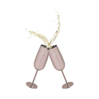 Berlinger Edelstahl Sektgläser 2 Stück Black Rose Collection  