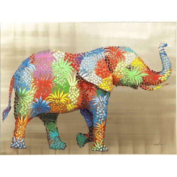 KARE Design Bild Touched Flower Elefant 90x120cm  