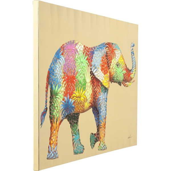 KARE Design Bild Touched Flower Elefant 90x120cm  