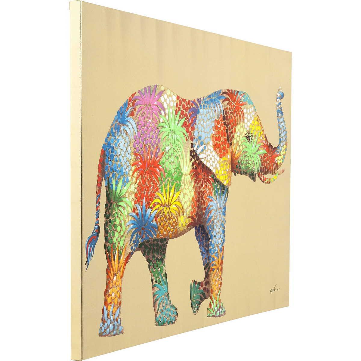 KARE Design Tableau Touched Flower Elephant 90x120cm  