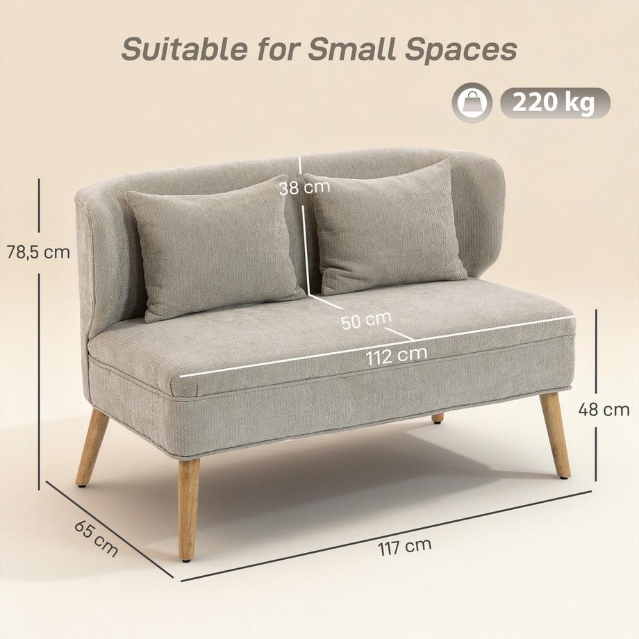 HOMCOM 2-Sitzer-Sofa  