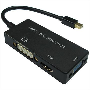 VALUE 12993154 0,1 m Mini DisplayPort DisplayPort + DVI + HDMI Noir
