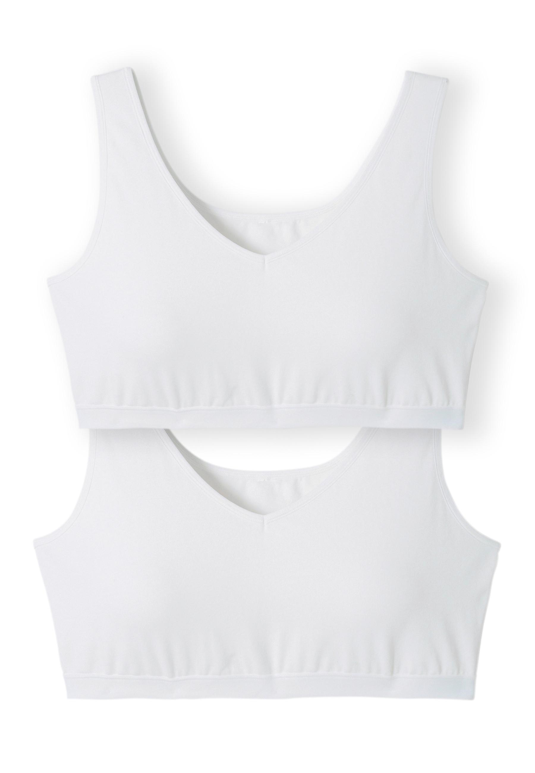 Image of Doppelpack Wende-bhs Ohne Bügel Damen Weiss 38/40