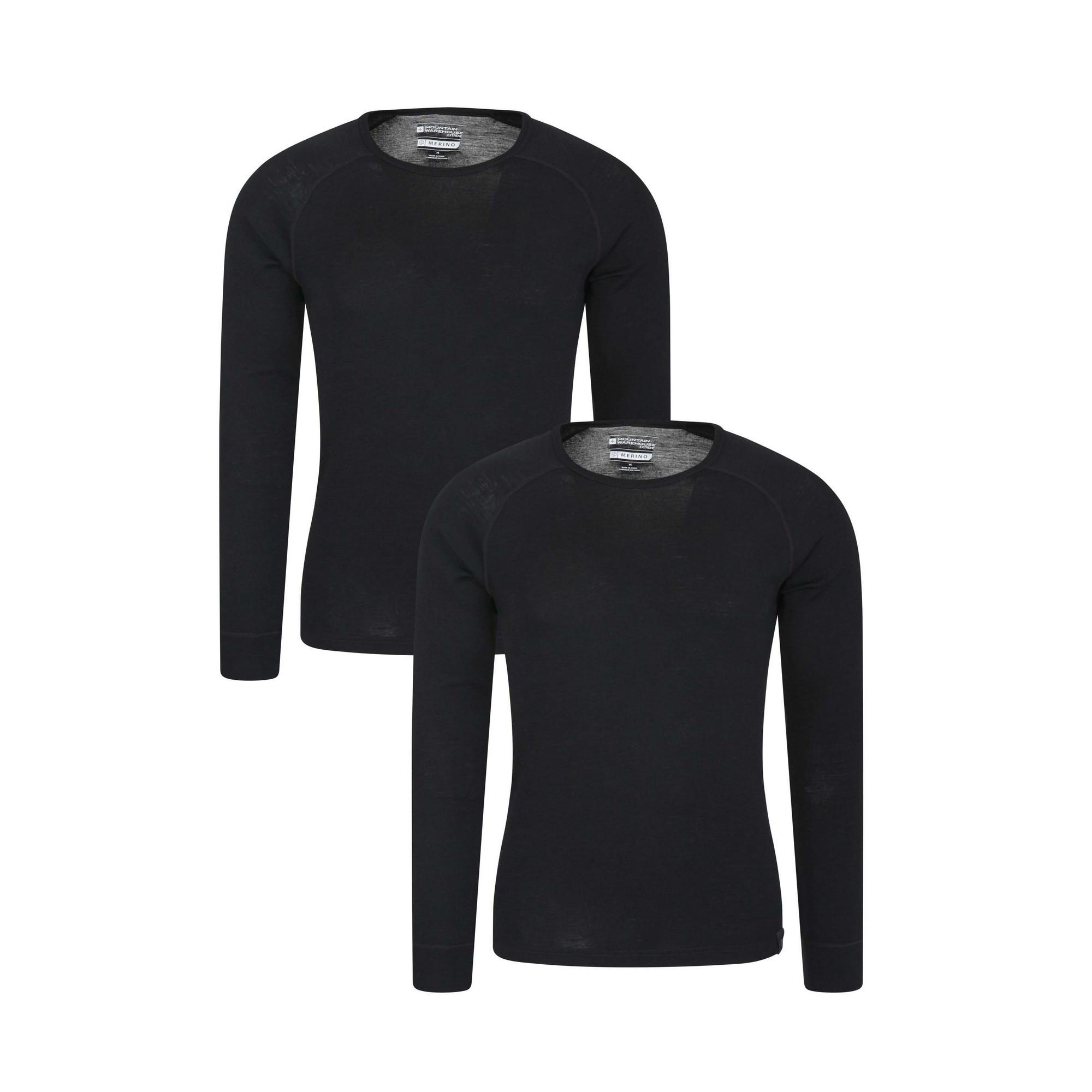 Image of Base Layer Oberteil (2erpack) Herren Schwarz 4XL