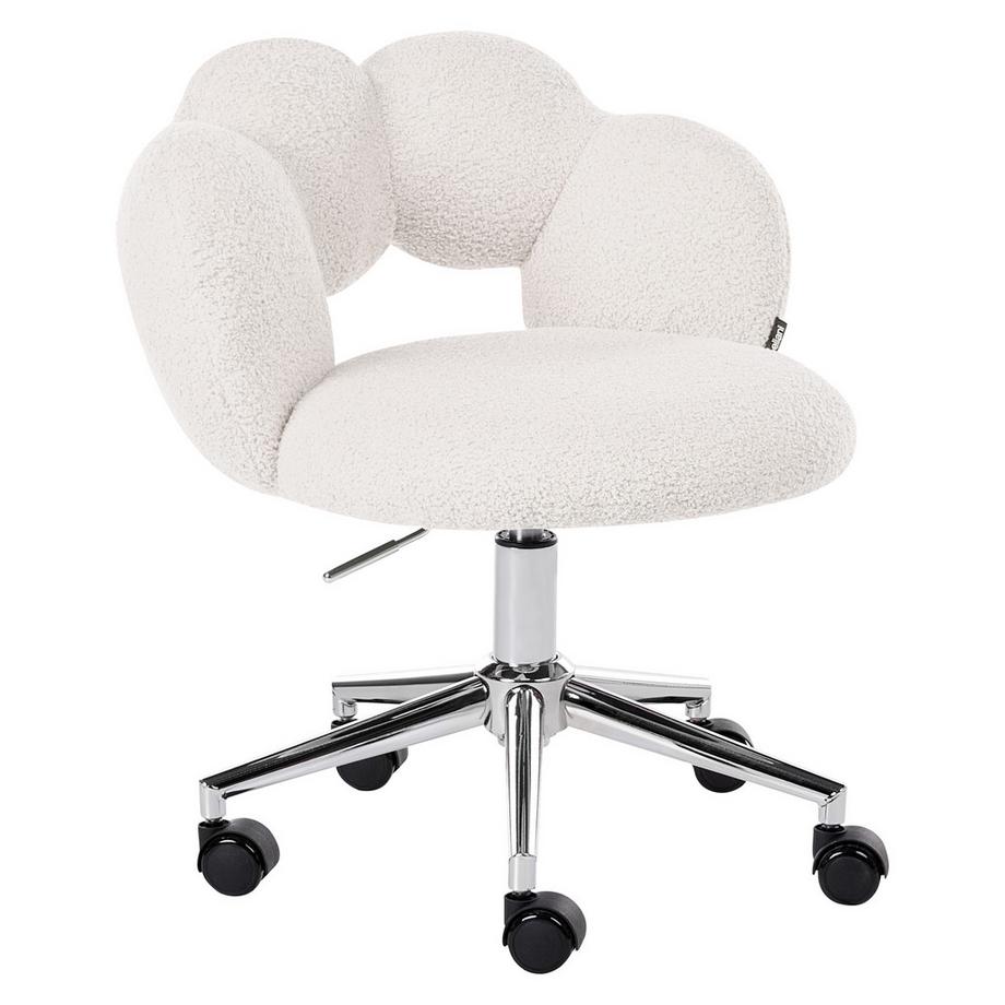 Beliani Sedia da scrivania en Bouclé Glamour WHIZZY  