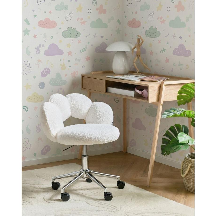Beliani Sedia da scrivania en Bouclé Glamour WHIZZY  