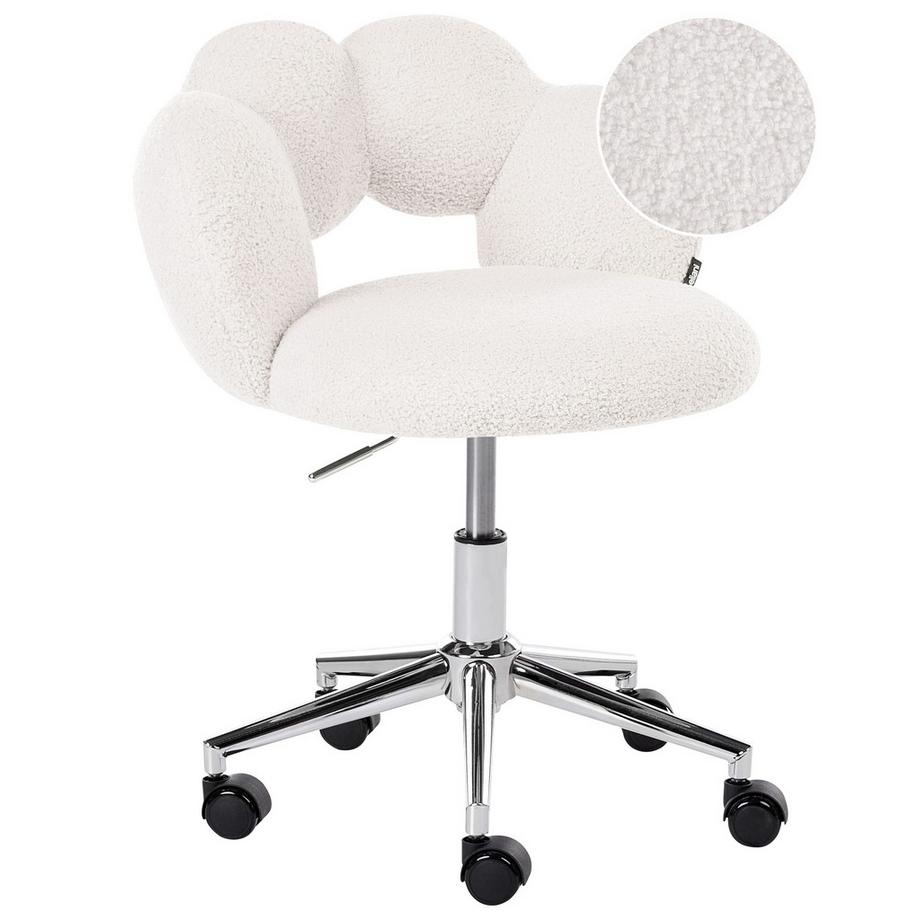 Chaise de bureau en Bouclé Glamour WHIZZY