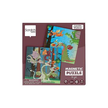 Puzzle Reise-Magnetpuzzle Drachen (2x20)