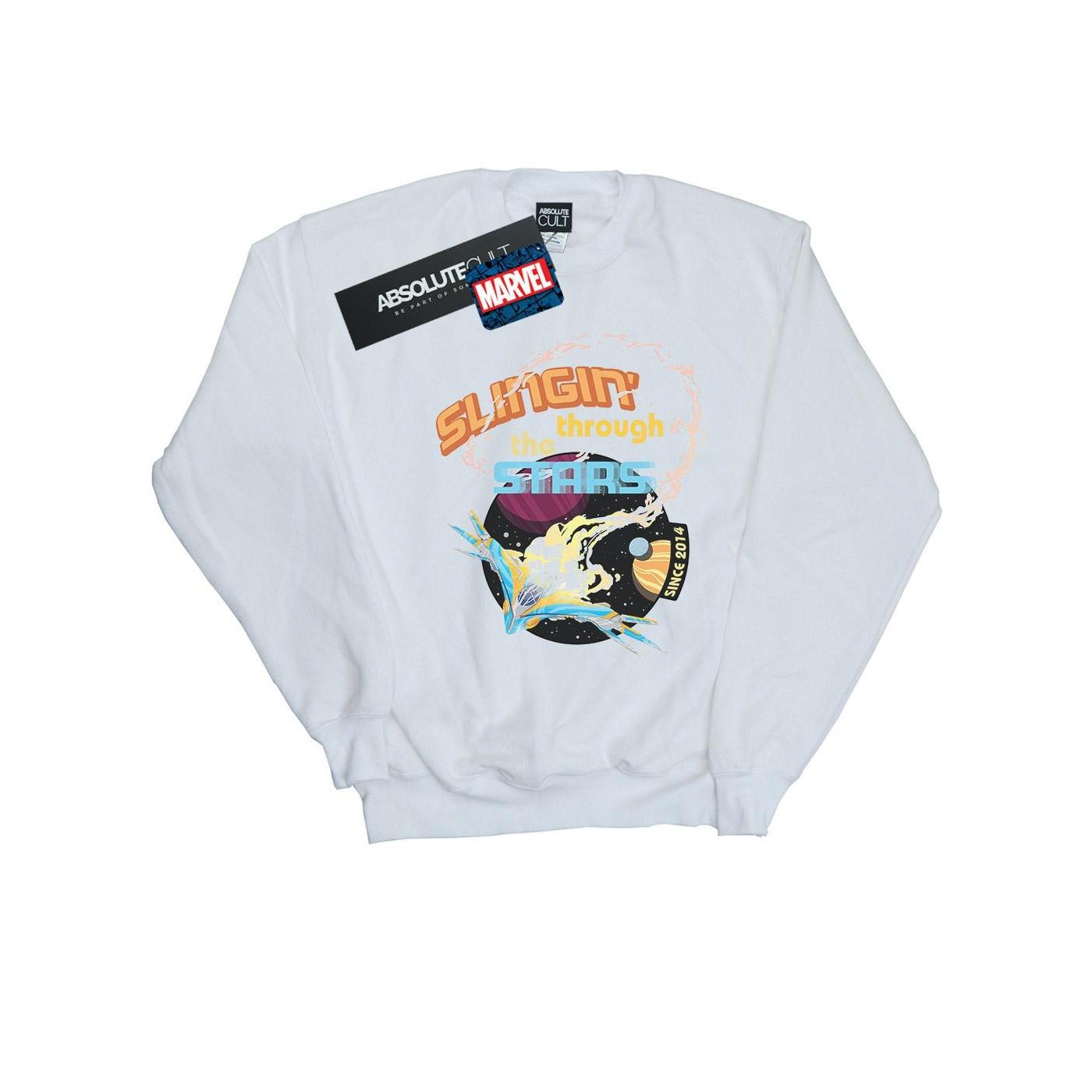 Image of Guardians Of The Galaxy Milano Stars Sweatshirt Damen Weiss XL