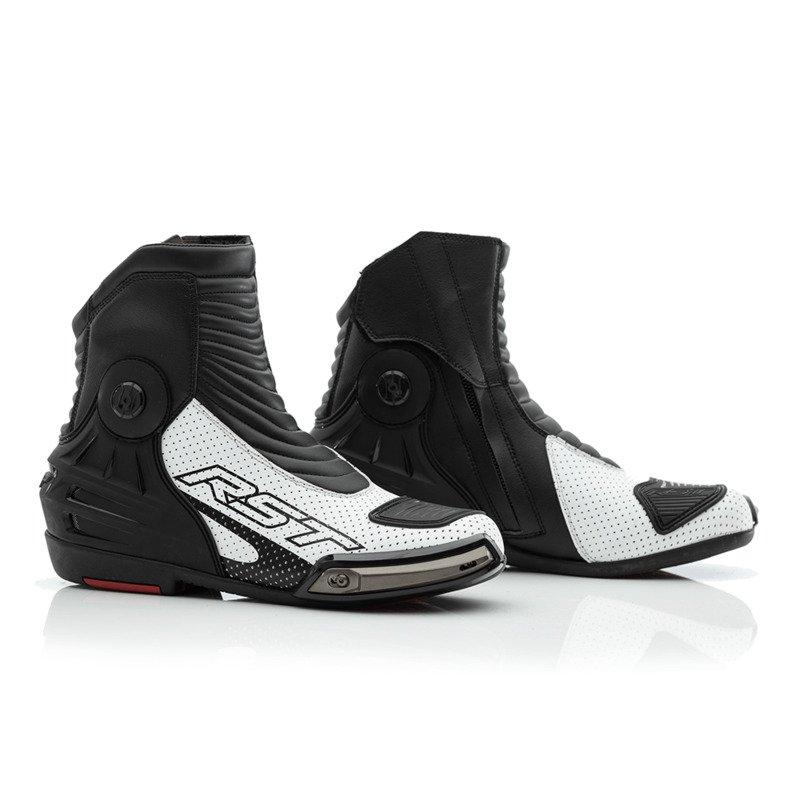 Image of Motorradstiefel Tractech Evo 3 Ce Unisex Schwarz/Weiss 38