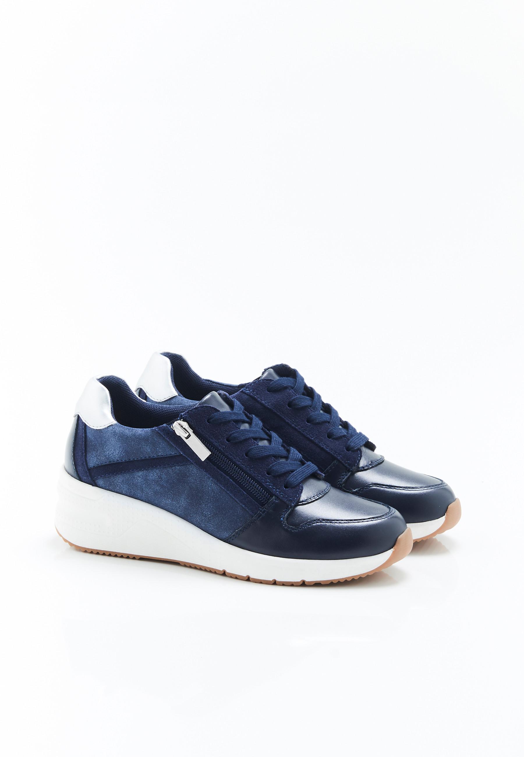 Image of Schnürschuhe Mit Keilabsatz, Climatyl. Unisex Blau 37