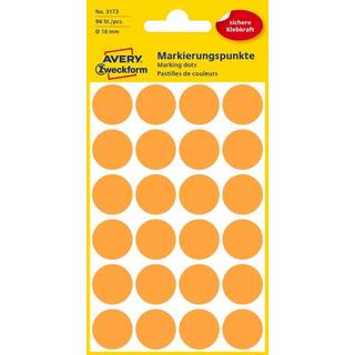 Avery-Zweckform AVERY ZWECKFORM Markierungspunkte 18mm 3173Z orange 96 Stück  