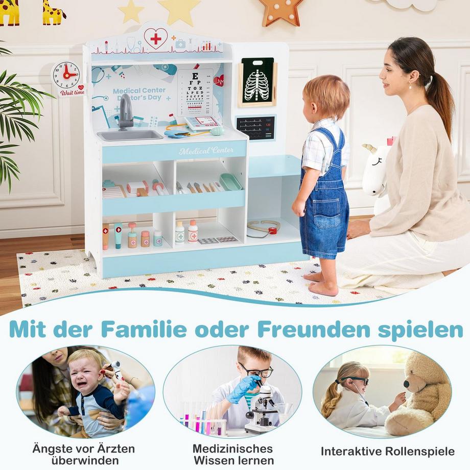 Northix  Set da gioco per bambini con dottore e monitor ECG 
