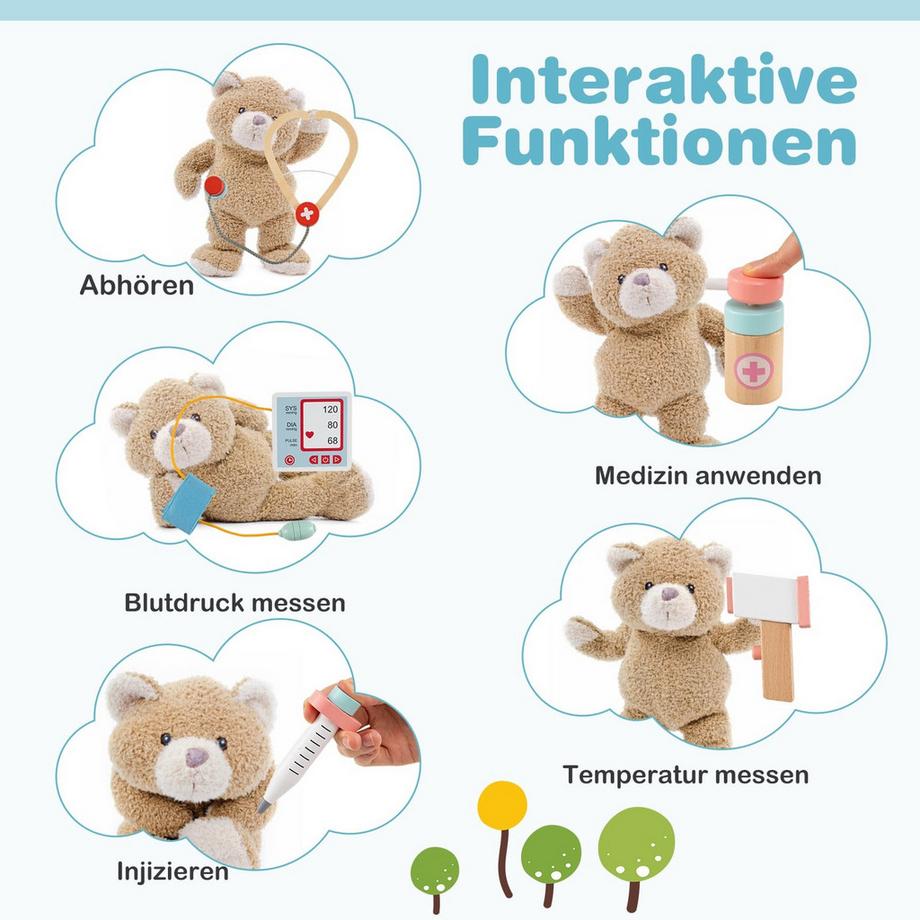 Northix  Set da gioco per bambini con dottore e monitor ECG 