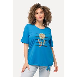 Ulla Popken  T-shirt classica con acchiappasogni, scollo a girocollo e mezze maniche 