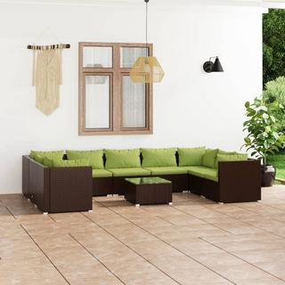 VidaXL set salotto da giardino Polirattan  