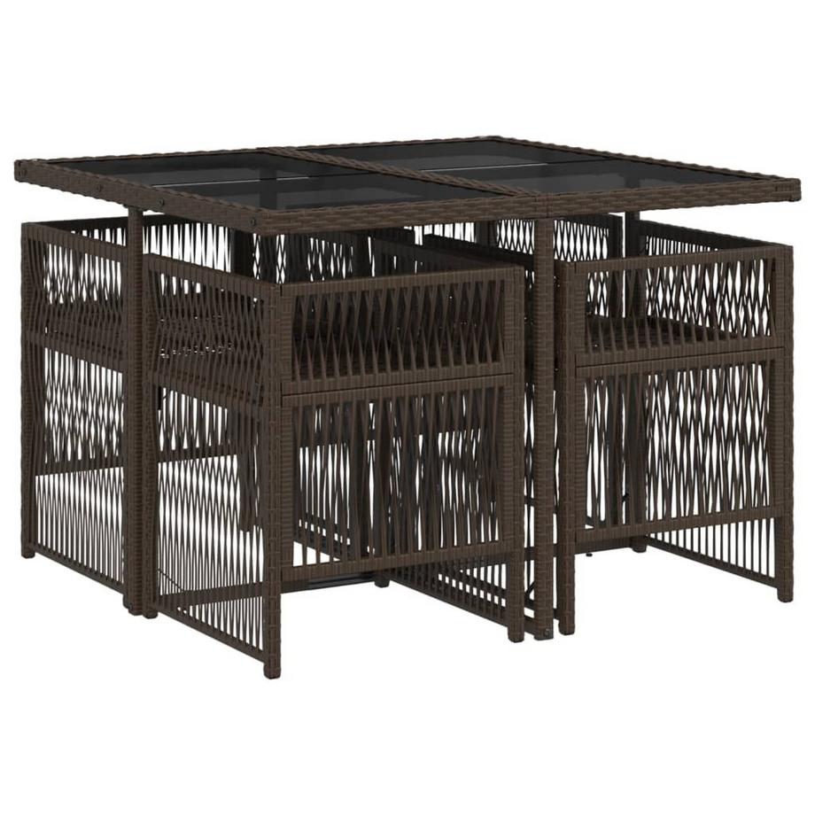 VidaXL set da pranzo da giardino Polirattan  