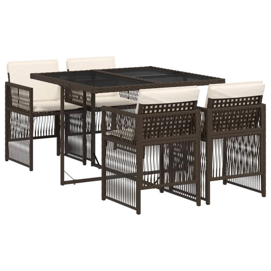 set da pranzo da giardino Polirattan