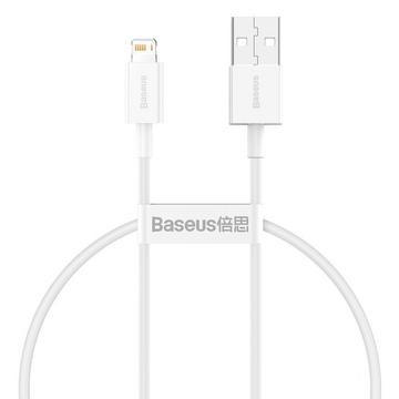 Câble USB-A vers Lightning Baseus Superior Fast Charge, 2,4 A, 0,25 m - Blanc