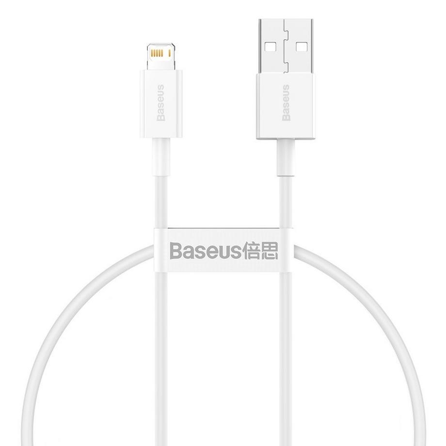 Baseus  Câble USB-A vers Lightning Baseus Superior Fast Charge, 2,4 A, 0,25 m - Blanc 
