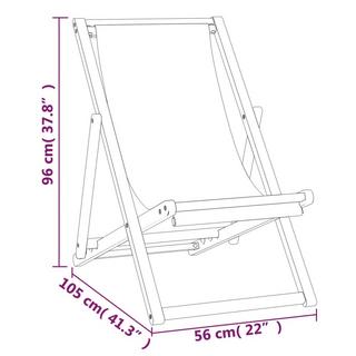 VidaXL sedia a sdraio Teak riciclato  