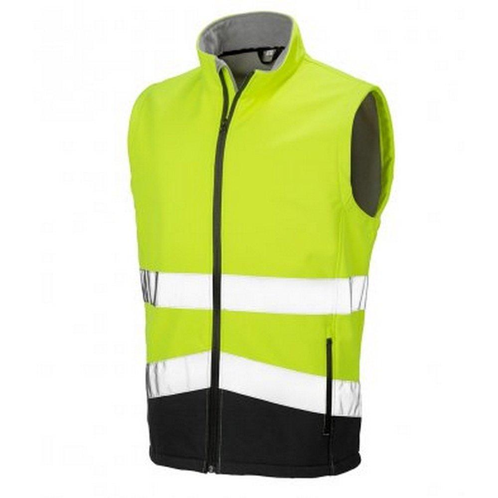 Image of Erwachsene Safeguard Bedruckbares Safety Soft Shell Gilet Damen Gelb Bunt XXL