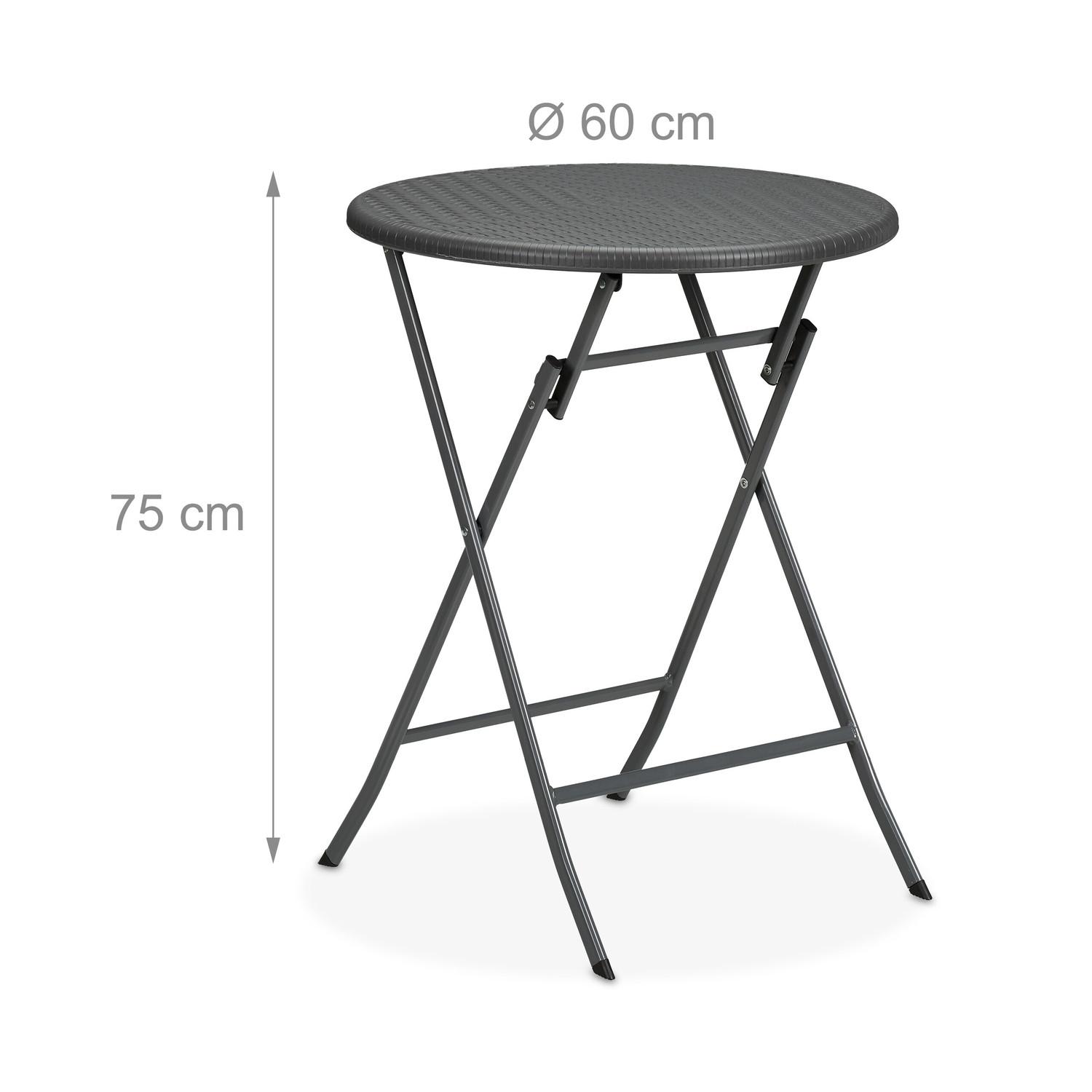 B2X Table de jardin ronde aspect rotin  