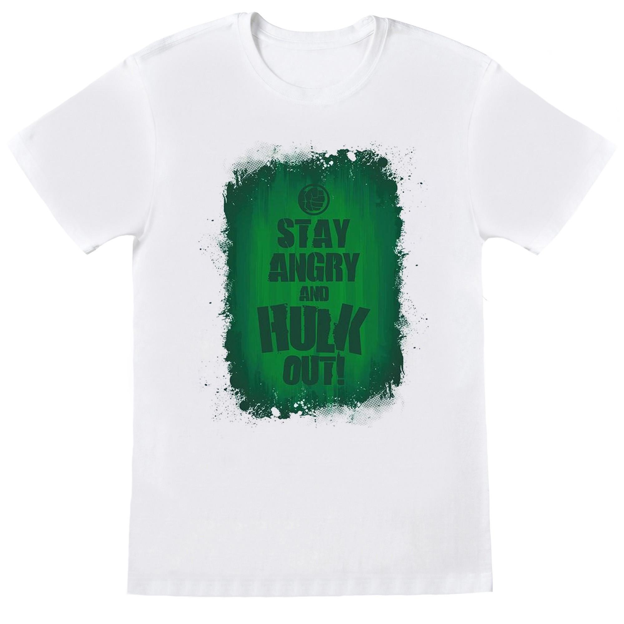 Image of Hulk Stay Angry Tshirt Unisex Weiss 128