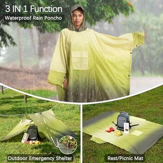 Alopini Poncho Antipioggia Impermeabile 3-in-1 Multiuso  
