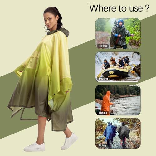 Alopini Poncho Antipioggia Impermeabile 3-in-1 Multiuso  