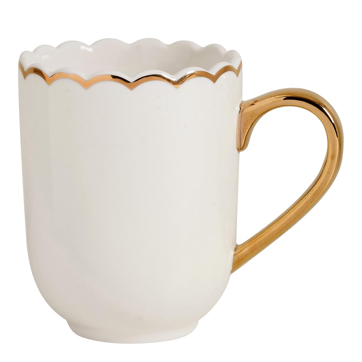 Mathilde M Mugs dorés et blancs Set de 2  