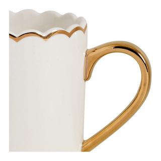 Mathilde M Mugs dorés et blancs Set de 2  