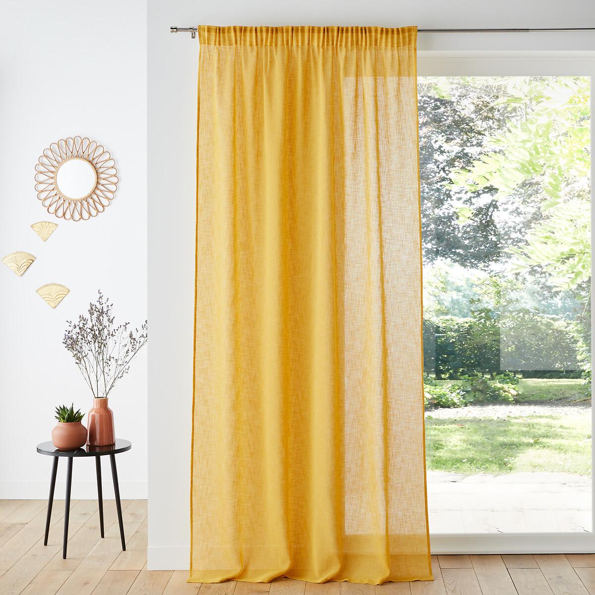 Image of Vorhang Nyong Mit Faltenband Unisex Gelb 140x350CM