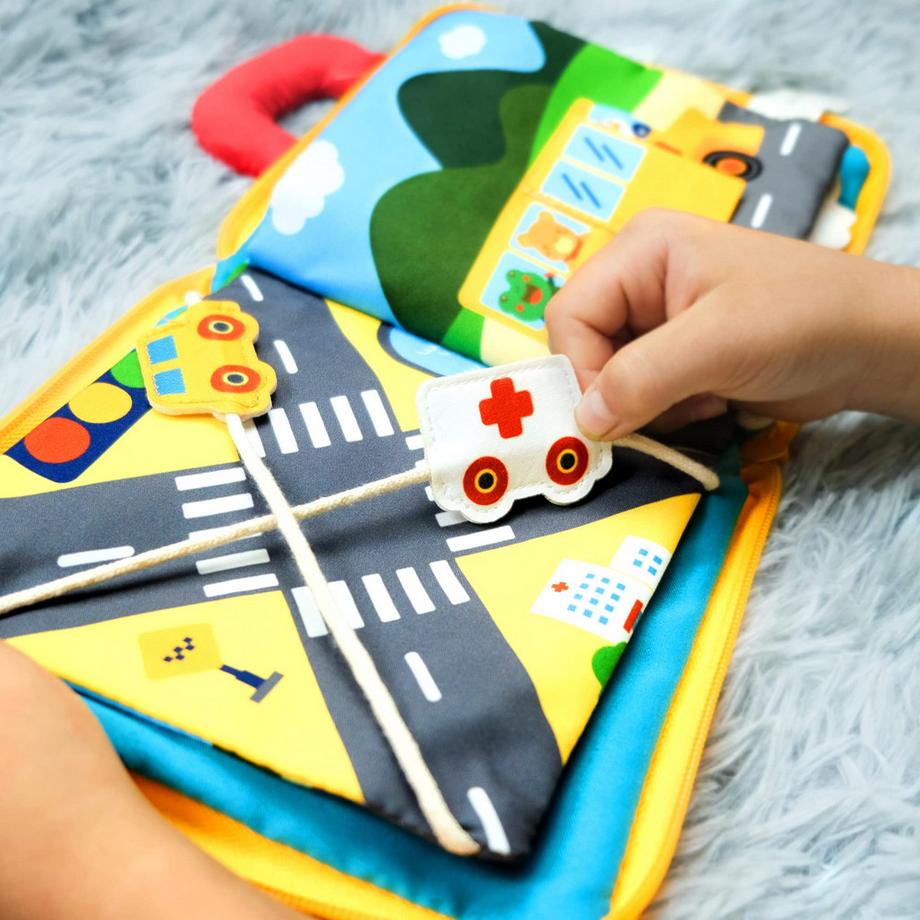 Activity-board  Babybuch Baby Stoffbuch - 2 Stück Buch Babyspielzeug - 3D Bilderbuch Stoffbücher Fühlbuch 