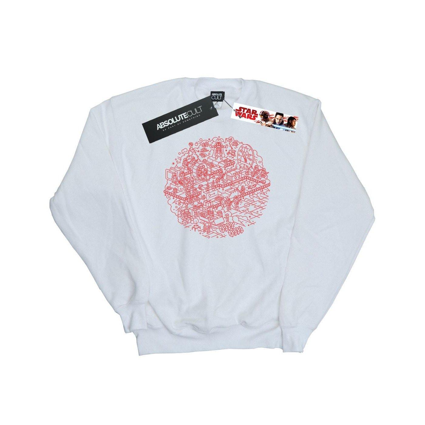 Image of Christmas Death Star Sweatshirt Damen Weiss XL